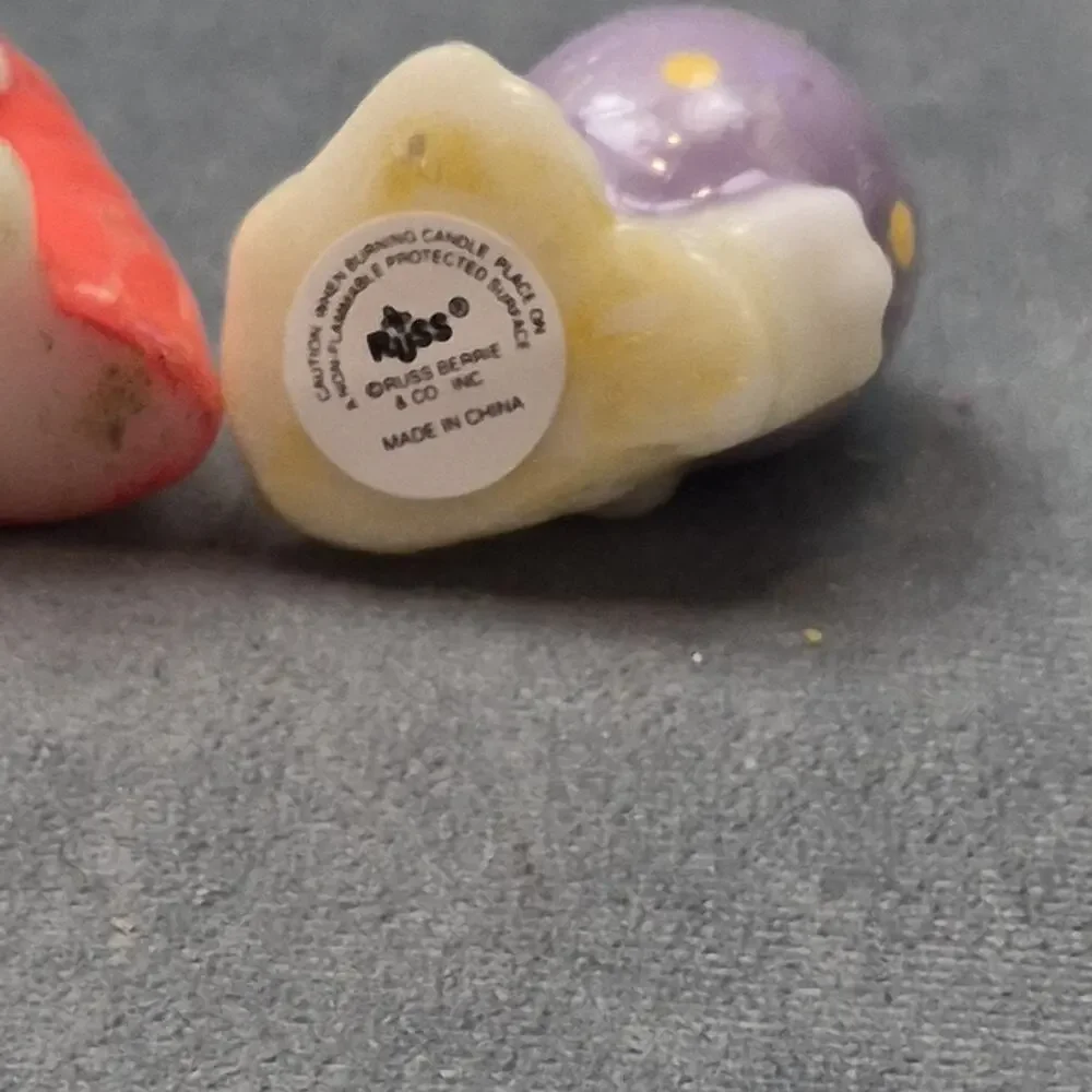 RUSS Lot of 6 Vintage Easter Bunny Wax Mini Candles Unused 2